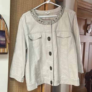 J.Jill Linen/Cotton Snap Closure